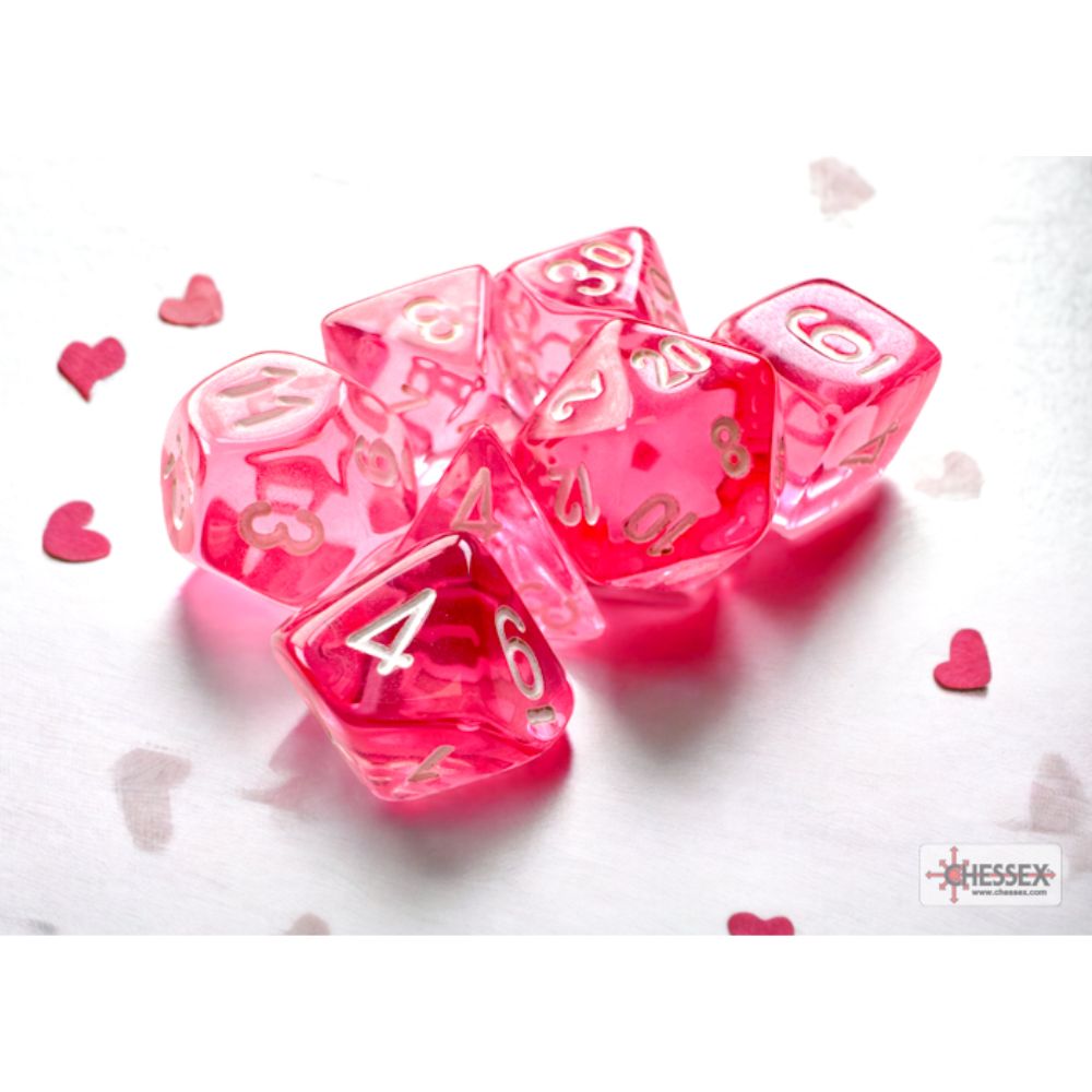 Translucent Mini 7 Die Set Pink/White / #CHX20384 image 0
