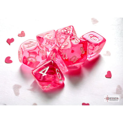 Translucent Mini 7 Die Set Pink/White / #CHX20384 image 0