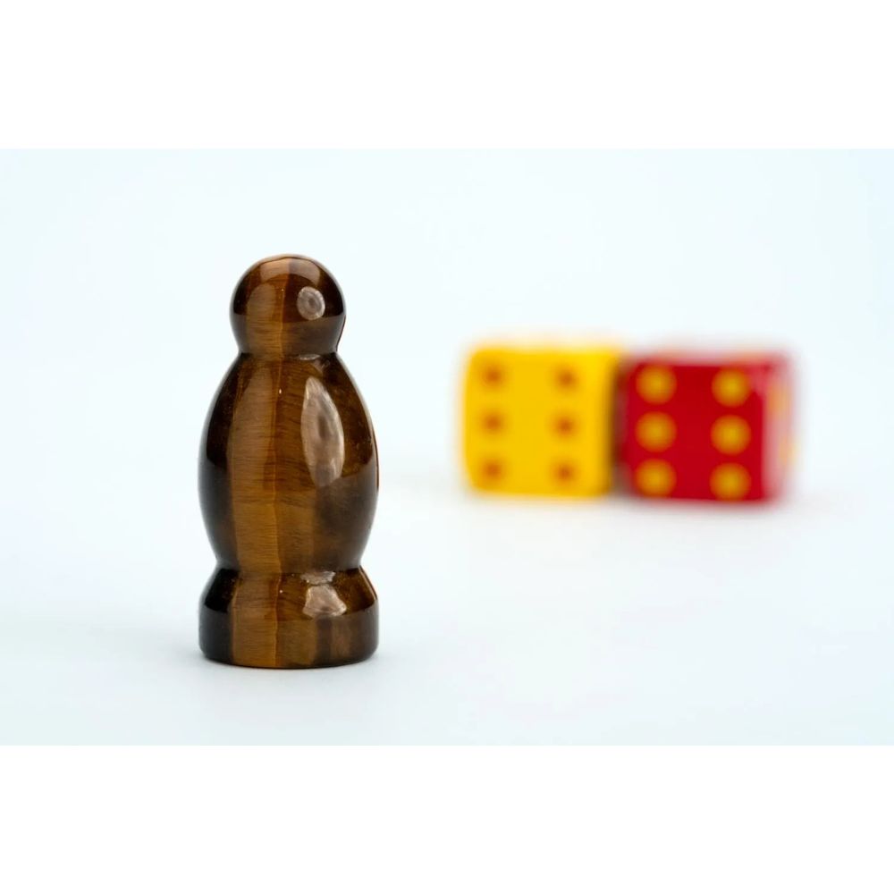 FanRoll: 3CT CATAN Premium Metal Tiger's Eye Robber Dice Set #FRD11103 image 2