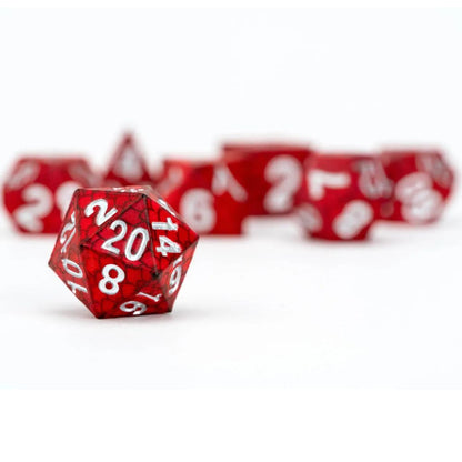 FanRoll: 7CT Dragon Storm Silicone - Red Dragon Scales Polyhedral Dice Set image 2