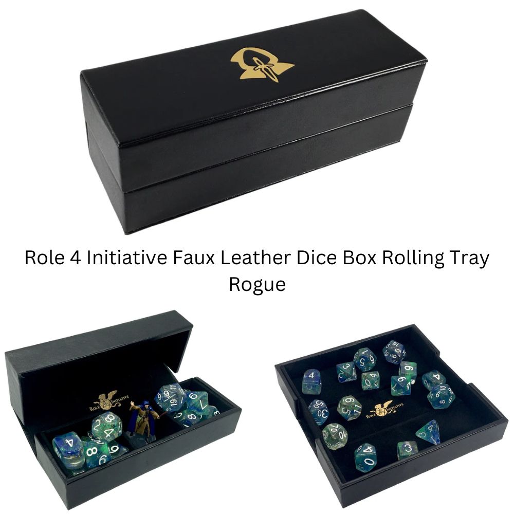 Role 4 Initiative Faux Leather Dice Box Rolling Tray Rogue image 0