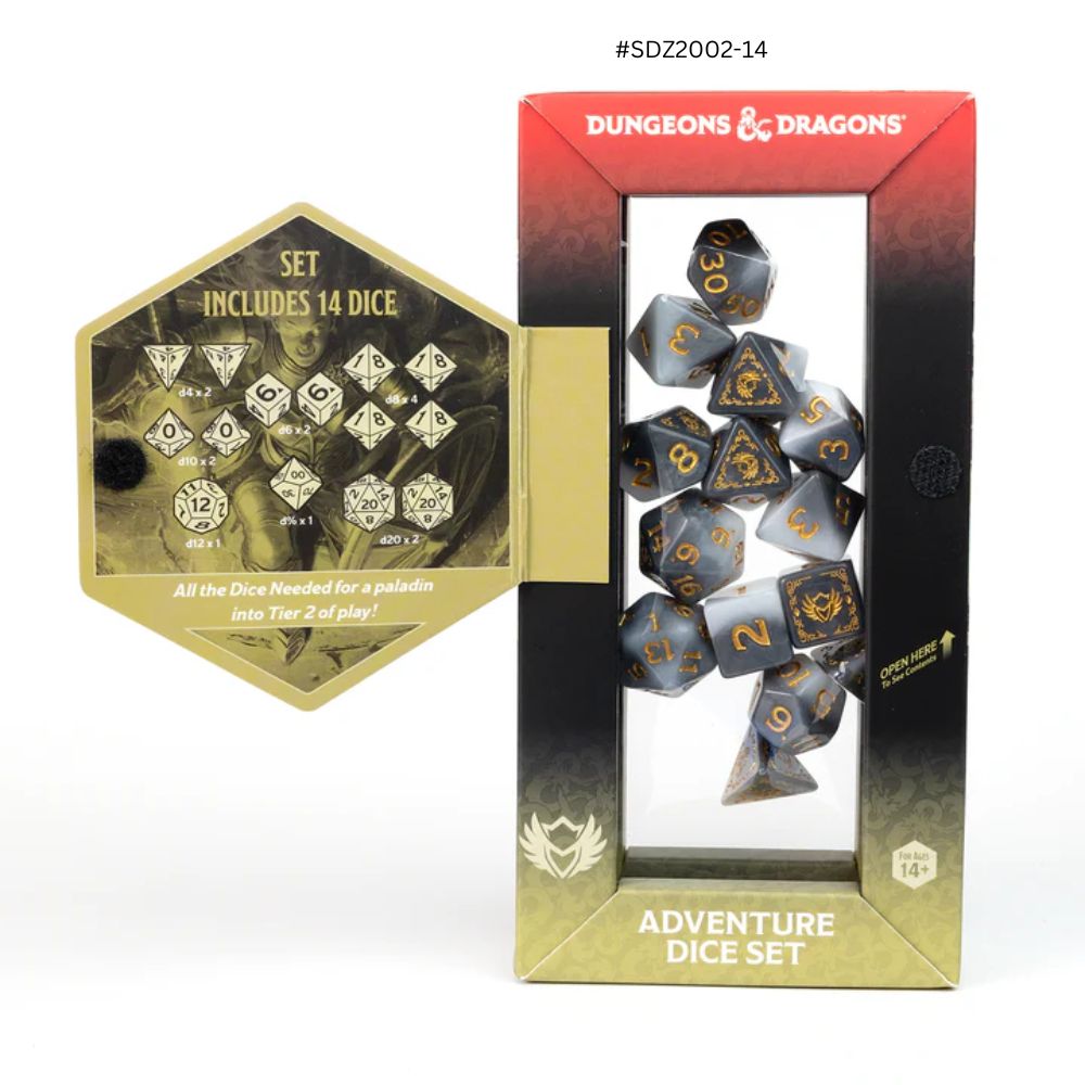 Dungeons & Dragons Adventure Dice - Paladin: White / Grey | Sirius Dice image 1