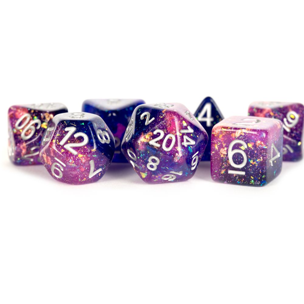 FanRoll: 7CT Resin Eternal Purple & Blue Polyhedral Dice Set FRD633 image 0