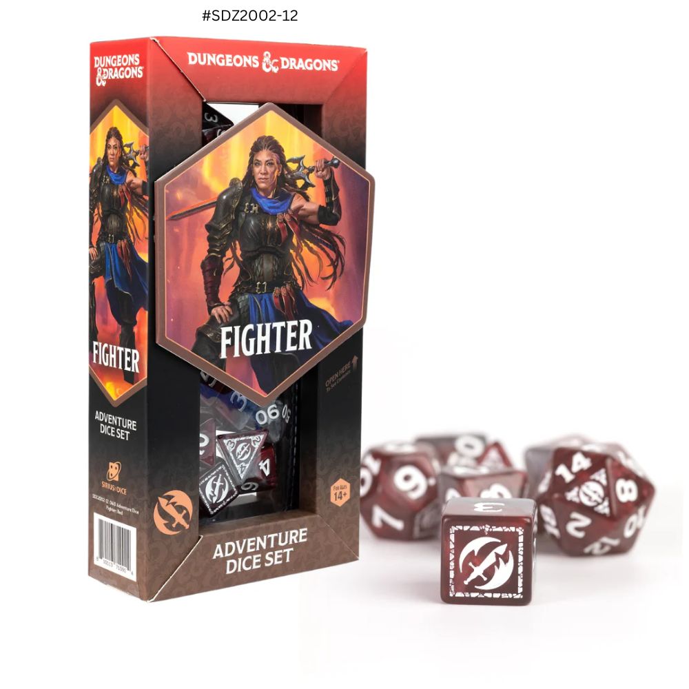 Dungeons & Dragons Adventure Dice - Fighter: Red | Sirius Dice image 0
